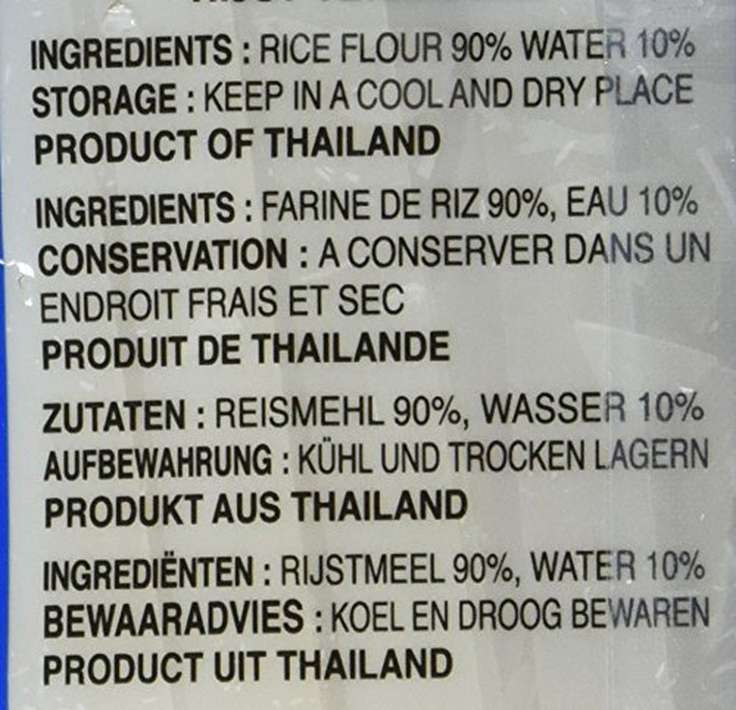 Makaron ryżowy z kogutem, 10 mm, klasa 1 (1 opakowanie x 375 g)