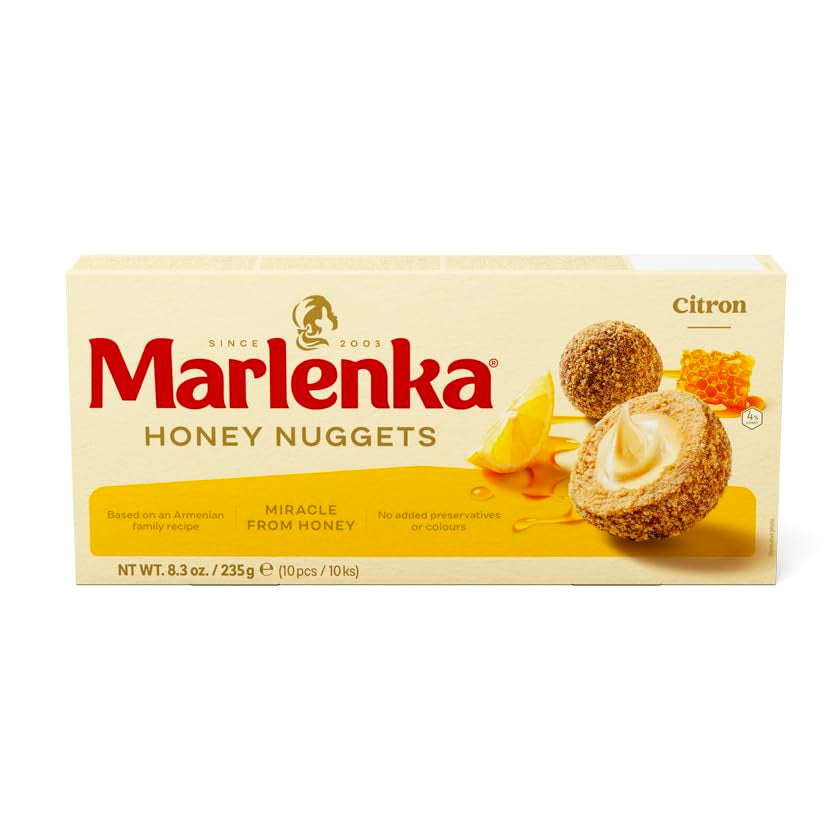 MARLENKA® Probiermix-Produkt | Wiener Honigkuchen (800 g), Kaffee-Honigkugeln (235 g) und Zitronen-Honigkugeln (235 g) und Marlenka Café Crema - Espresso Bohnen (500 g)