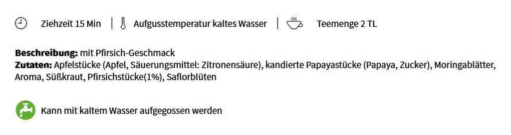 Ceai de fructe Cold Brew „Piersică” Infuzie la rece - 100 g