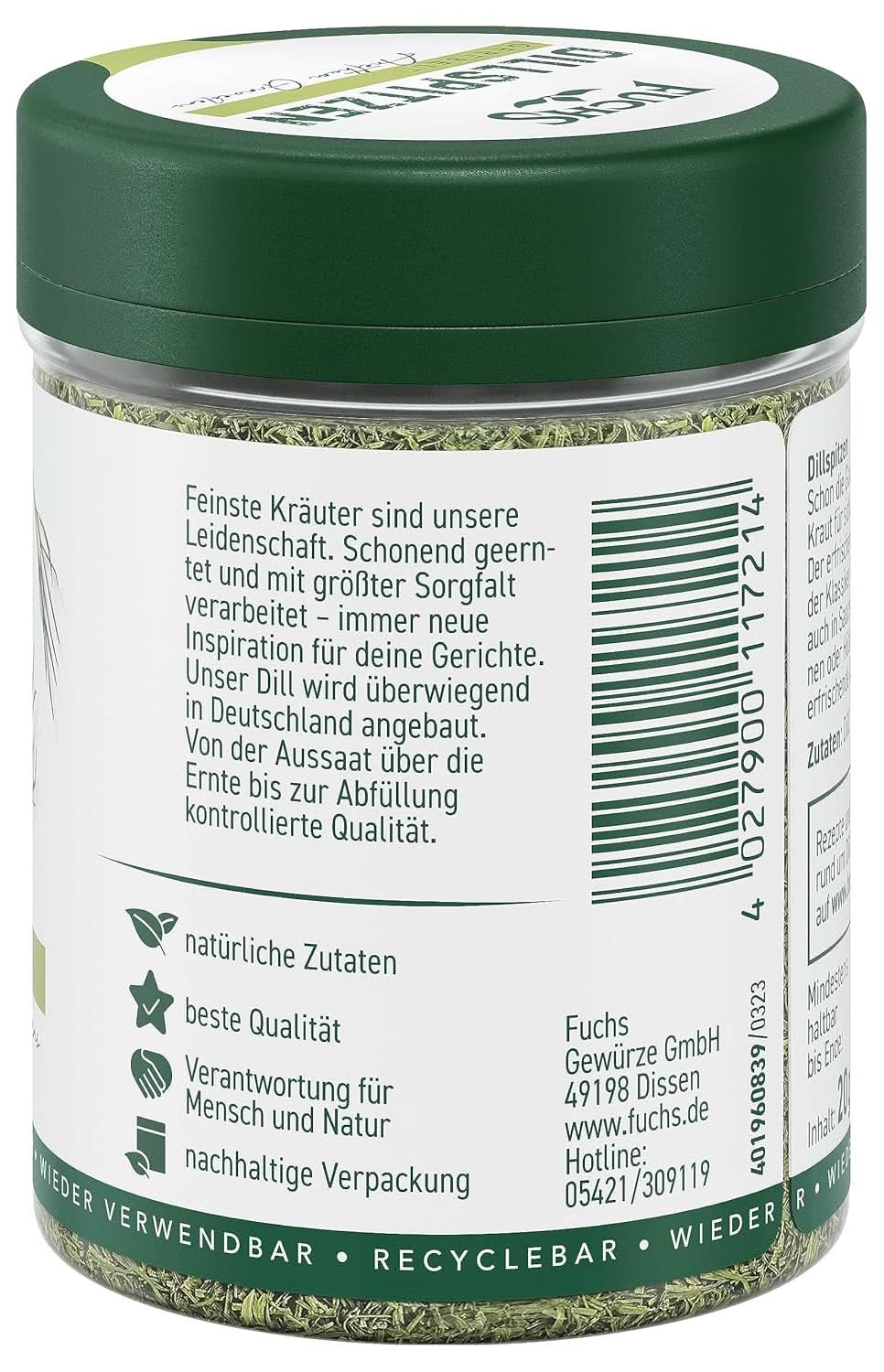 Fuchs siekany koperek, 20 gramów Condimente Naty Shop