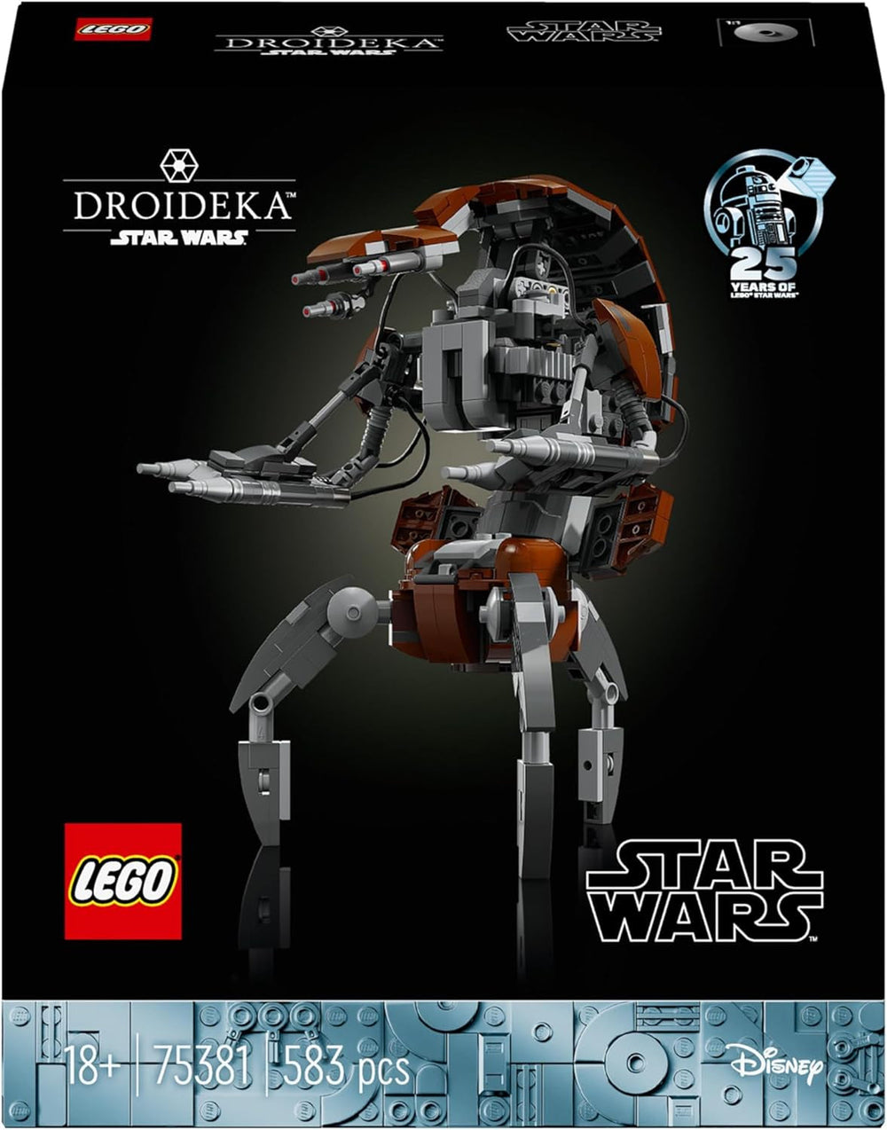 Zestaw LEGO Star Wars Droideka, model droida dla dorosłych, dekoracja biurka, przedmiot kolekcjonerski, pomysł na prezent dla mężczyzn i kobiet 75381 Zestawy do budowania Besuche w sklepie LEGO