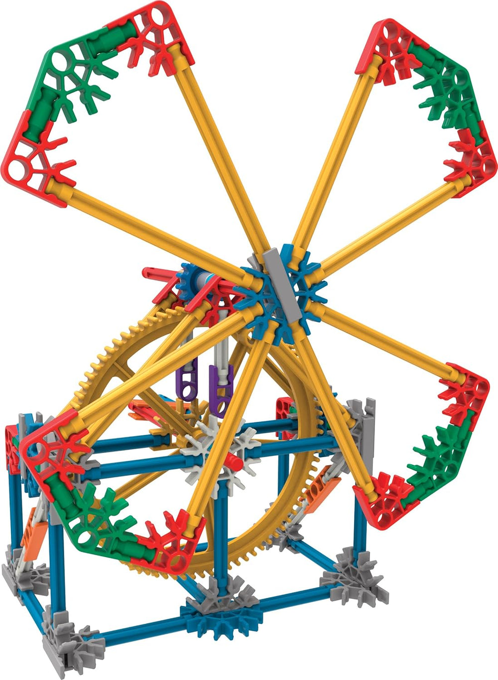 MINT-Forschung Getriebe-Baukastenset, K'NEX Bildung, Basic Fun, 79318, Lernset mit 3 funktionenden Designs, Technik für Kinder, Konstruktionsspielzeug für Jungen und Mädchen From 8 Jahren