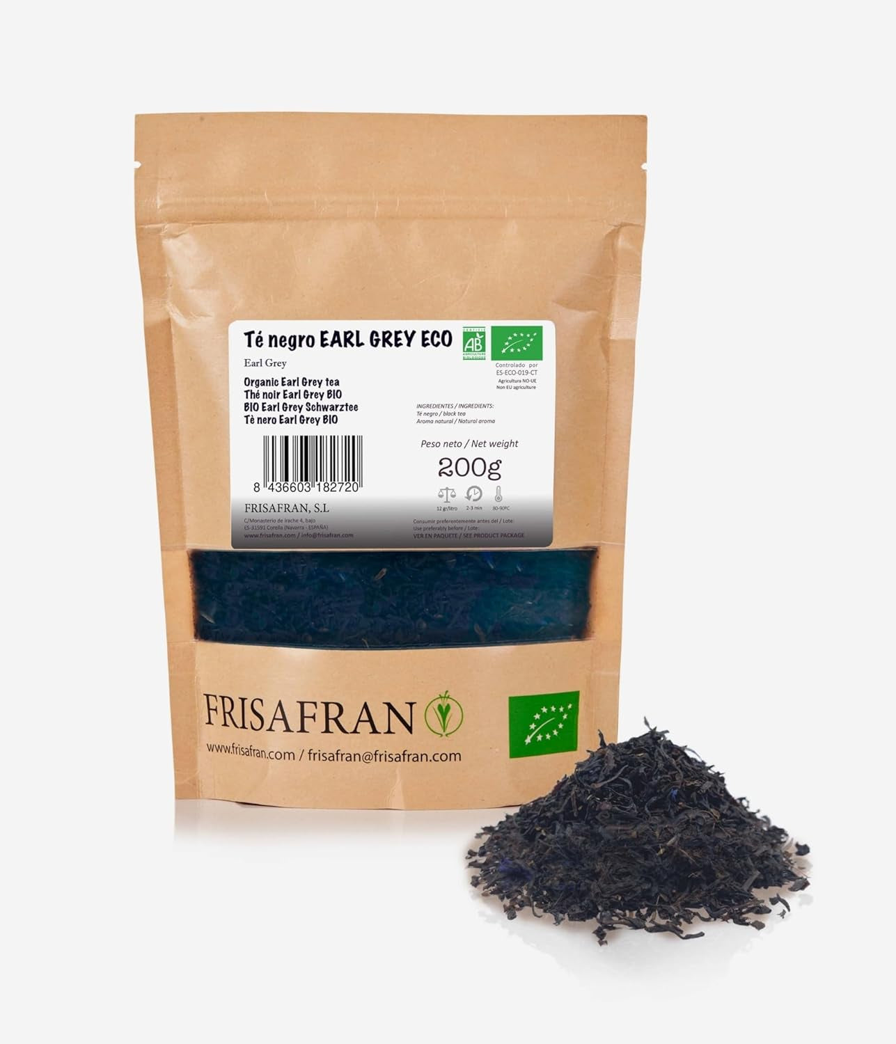FRISAFRAN | Ceai verde Gunpowder cu mentă bio, vrac, 100 g | Antioxidant | Ceai verde japonez | Digestiv | Sănătos | Băutură răcoritoare | Infuzie de mentă | Ceai pur | Frunze de mentă | Cald-rece | Mentă