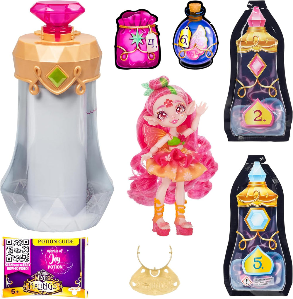 Pixlings Puppe Faye im REH-Look: Magische Enthüllung der wunderschönen, detailreichen 16,5 cm großen Pixlings-Puppe in Einer Zaubertrank-Flasche