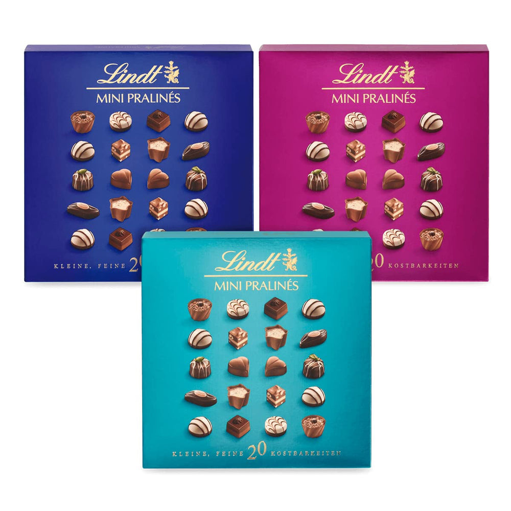Ciocolată Lindt - Nougat Mini Pralinés, 165 grame, cutie cu 36 de praline Bomboane de Ciocolata Naty Shop 100 G Amestec