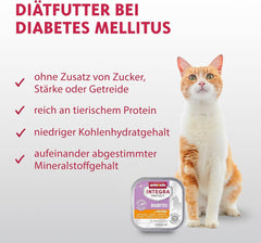 animonda INTEGRA PROTECT Diabetes cu Păsări de Curte (16 x 100 g), hrană umedă pentru pisici diabetice, hrană dietetică pentru pisici diabetice, hrană umedă fără zahăr