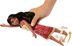 Jucării Mattel din Disney Moana 2, păpușă de modă Tautai Moana care înoată cu 2 accesorii, vârf și picioare care își schimbă culoarea pentru mișcări de înot, inspirată din film, JFF09