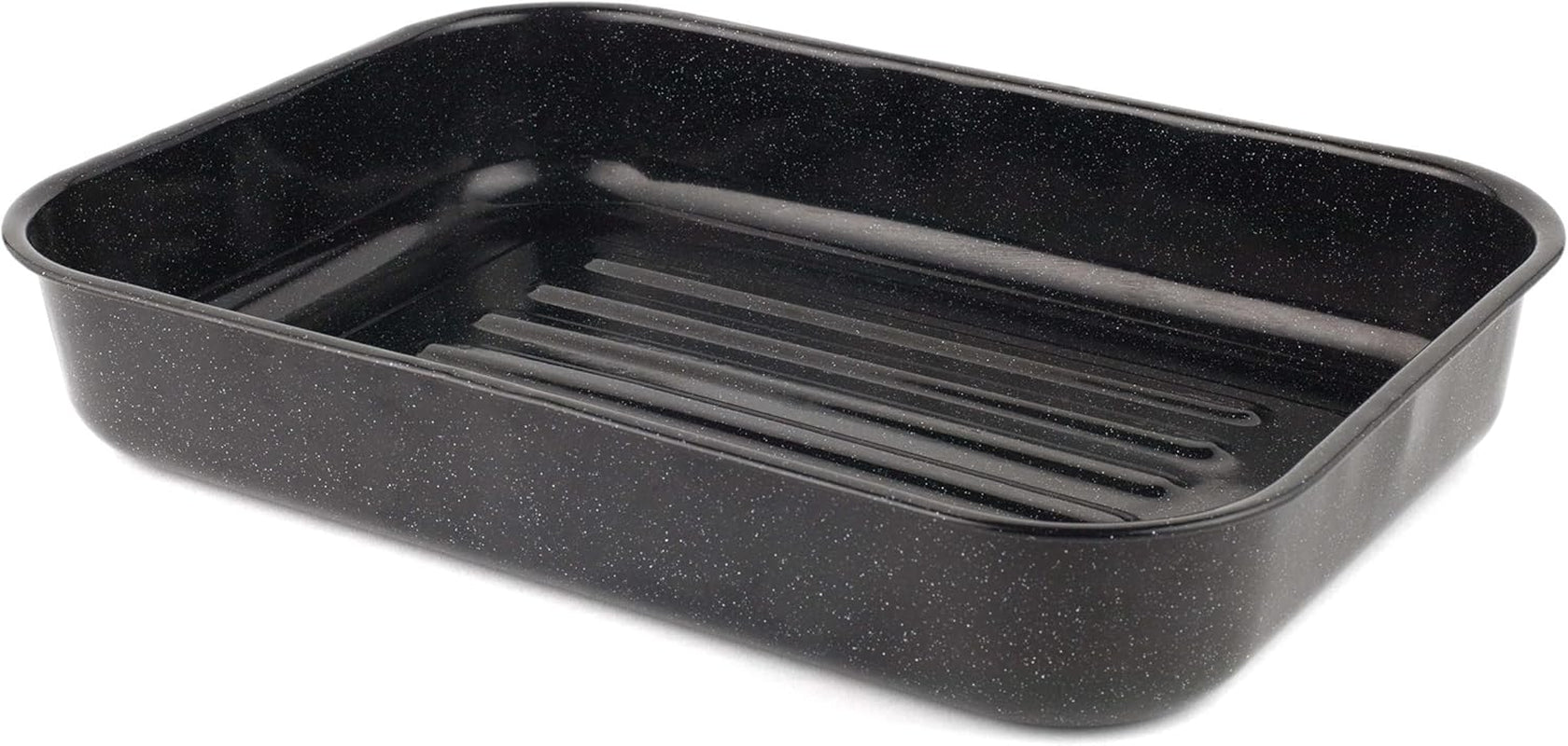 Russell Hobbs CW9161 Romano 34Cm Enamel Bräter - Mit Gitter, Rechteckige Auflaufform Mit Rost, Spülmaschinenfest Ofenform, Grill Auflaufform, Bratform Für Backofen Ofenbeständig Bis 230 Degree Formy i blachy do pieczenia Naty Shop 42Cm