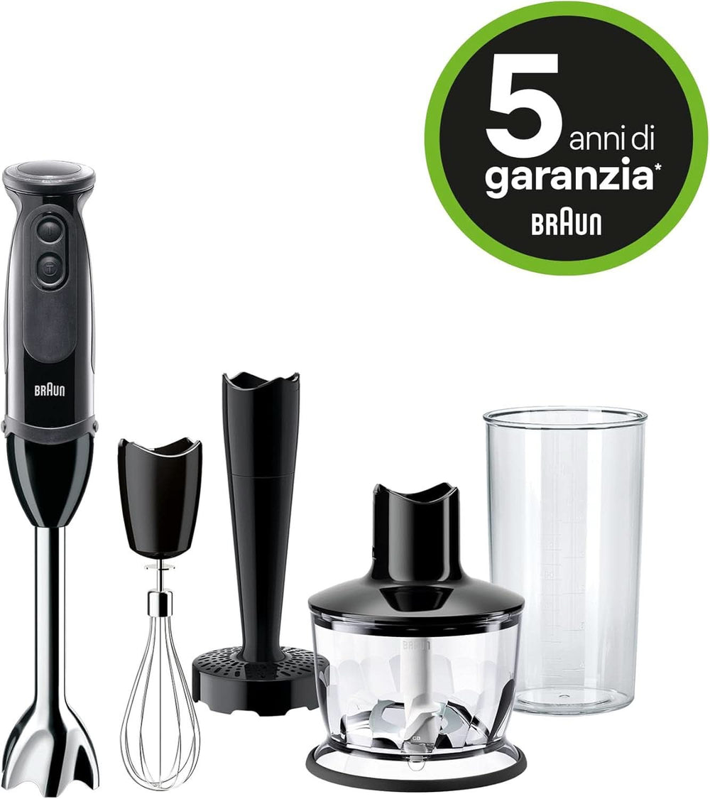 Braun Household Multiquick 5 MQ 5237 BK Mikser stojący 0,5 l Schwarz 1000 W Kuchnia Naty Shop