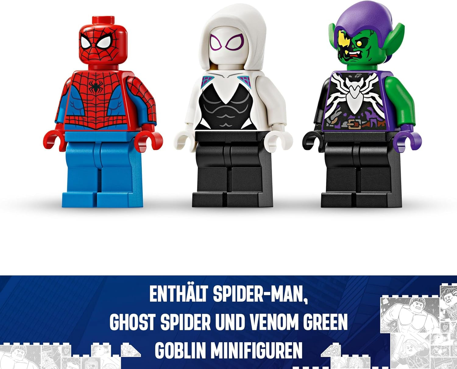 LEGO Marvel Spider-Man Samochód wyścigowy i Venom Green Goblin, Spider-Man do odgrywania ról Zabawka z figurkami superbohaterów i samochodem do zbudowania, prezent dla dzieci, chłopców i dziewcząt w wieku 7 lat 76279 Zestawy do budowania Szukaj sklepu LEGO