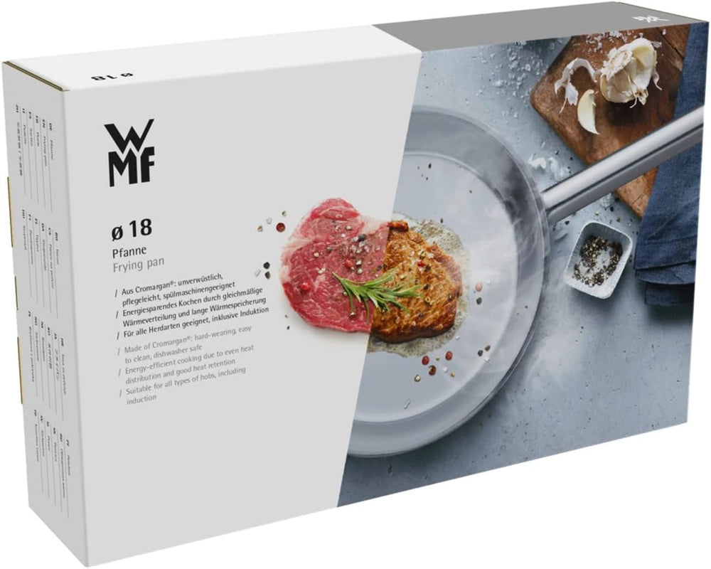 WMF Mini mała patelnia 18 cm, polerowana stal nierdzewna Cromargan, garnki i patelnie indukcyjne Naty Shop