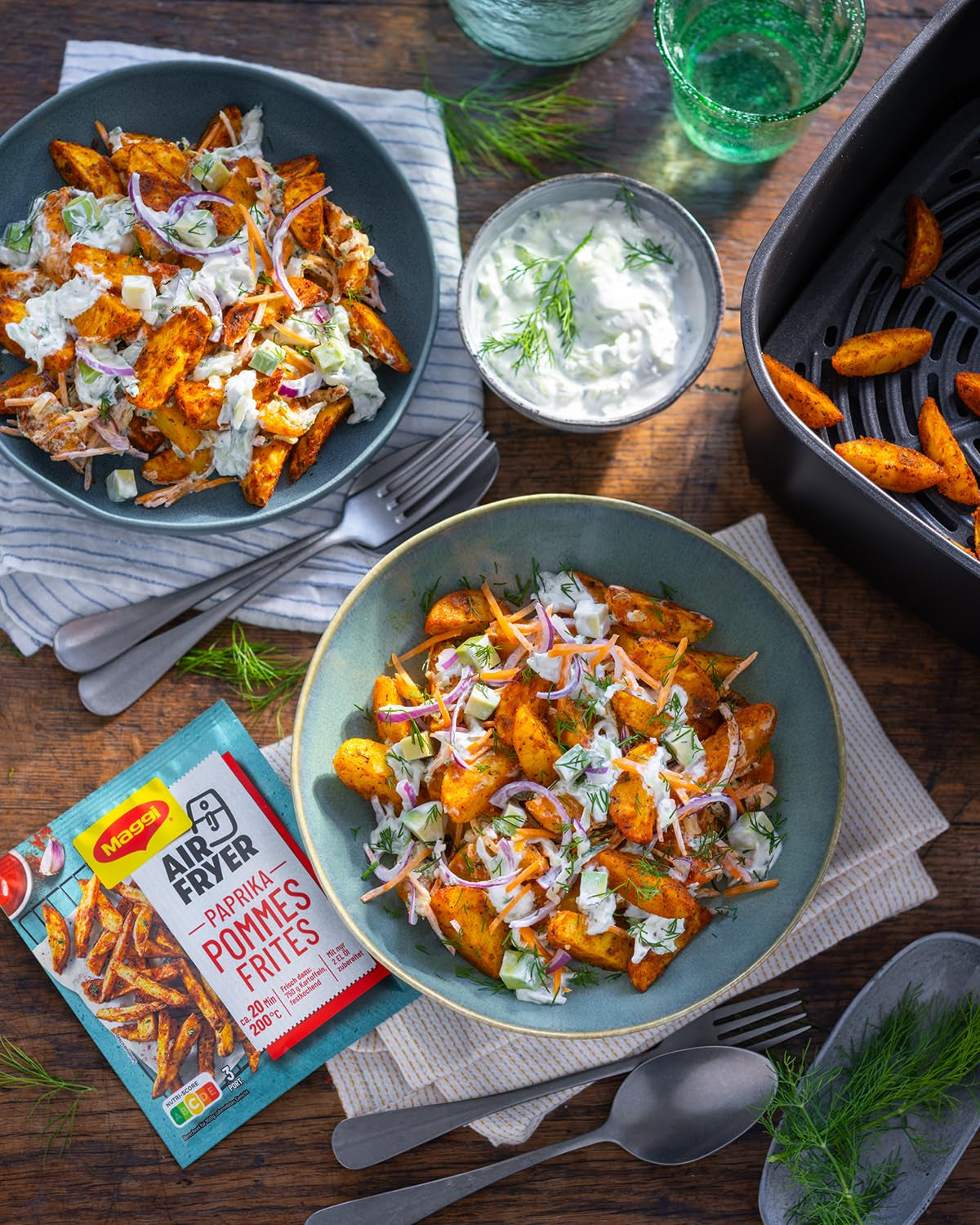 MAGGI Airfryer Pommes Frites - Papryka, opakowanie 1 (1 x 34 g)