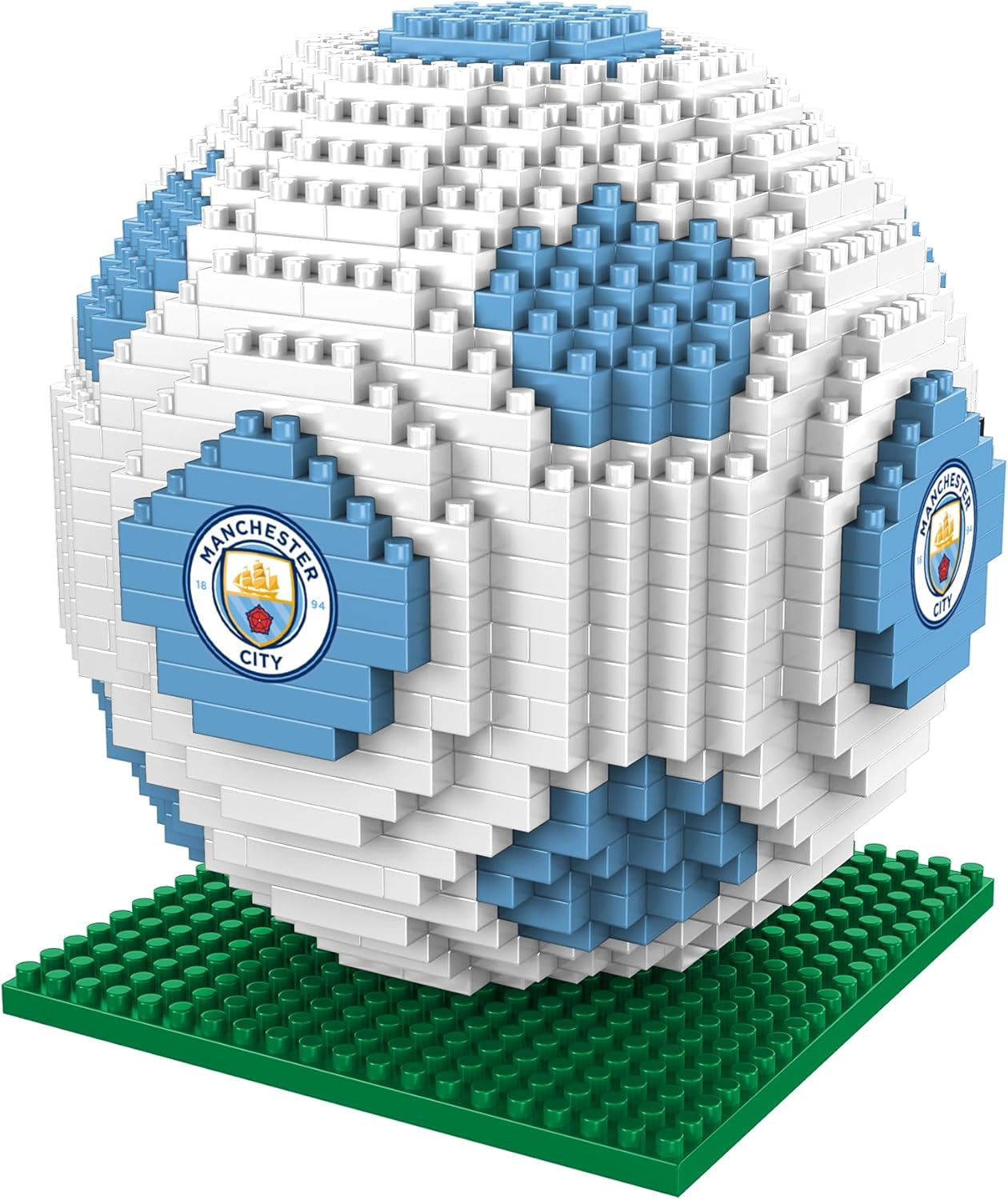 FOCO Offizielles Lizenzprodukt Manchester City FC BRXLZ 3D-Fußball-Konstruktionsspielzeug Modell In alternatywny Teamfarbe