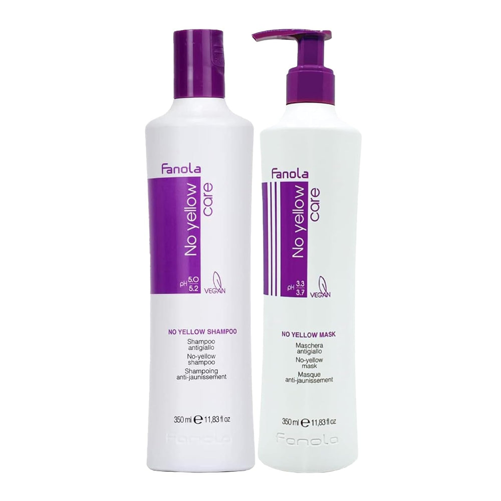 Fanola No Yellow Silver Szampon przeciw włosom farbowanym z wypryskami Fanola Prysznic i Kąpiel 350 ml Fanola No Yellow Mask Pack