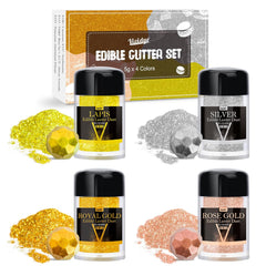 Glitter comestibil, praf, diverse culori, 30 grame Naty Shop Set 4 x 5 grame