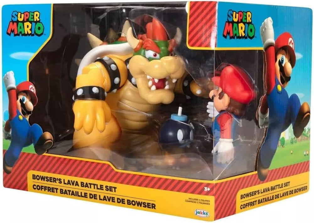 Nintendo Super Mario Bowser 18 cm vs. Zestaw figurek Mario (fala 1) Figurki Naty Shop