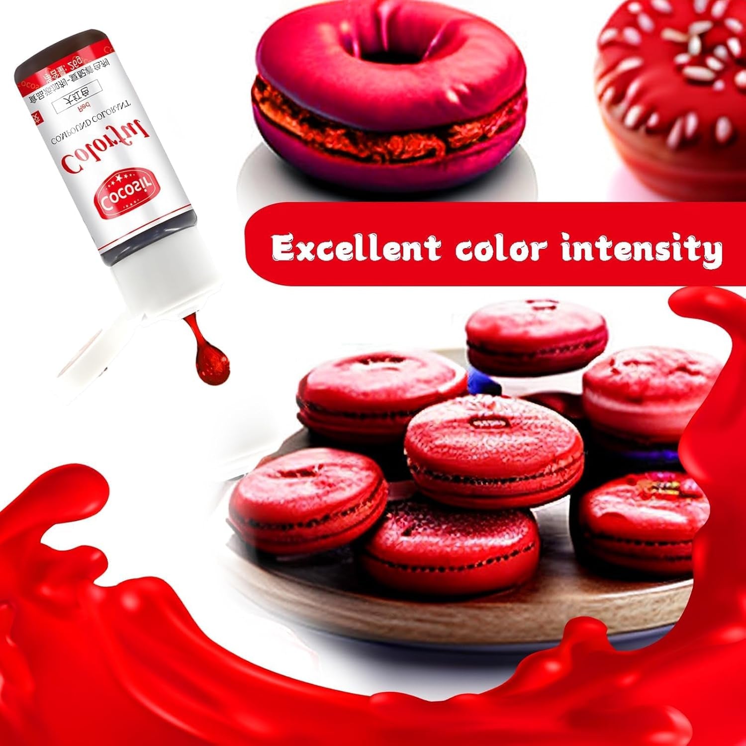 Colorant alimentar roșu, 26g, colorant alimentar concentrat, colorant alimentar pe bază de ulei, colorant alimentar concentrat fără zahăr, colorant alimentar lichid pentru copt - pentru unt de cacao, cremă de unt