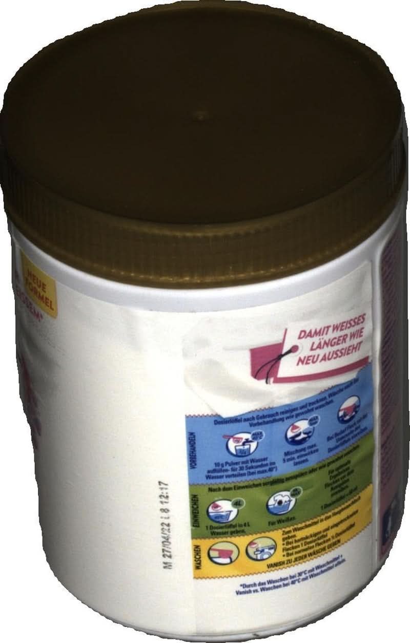 Proszek Vanish Oxi Action Powerwhite - 1 X 1,125 Kg - odplamiacz i proszek ulepszający pranie bez chloru - do białego prania Proszki do prania Naty Shop