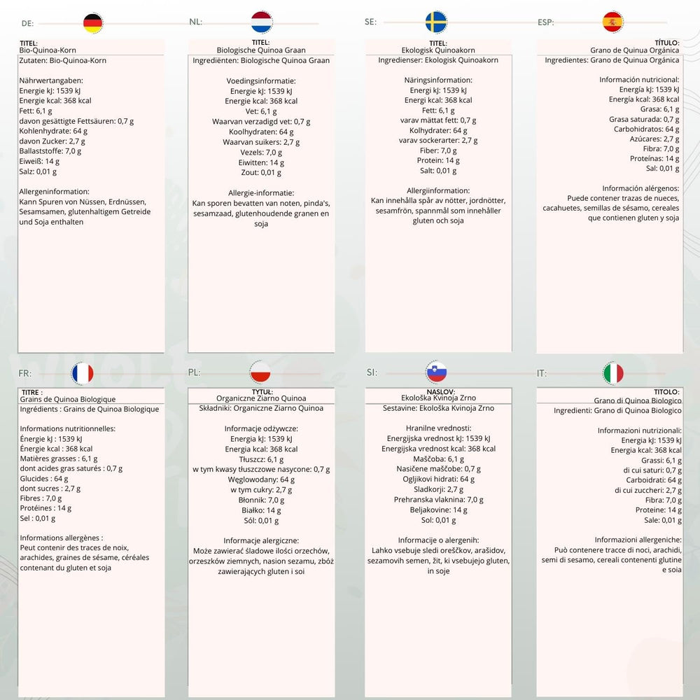 Organiczne ziarna komosy ryżowej pełnoziarnistej – 2kg | Okrutny | Bez GMO | wegańskie | Bogaty w błonnik | Certyfikowane organiczne