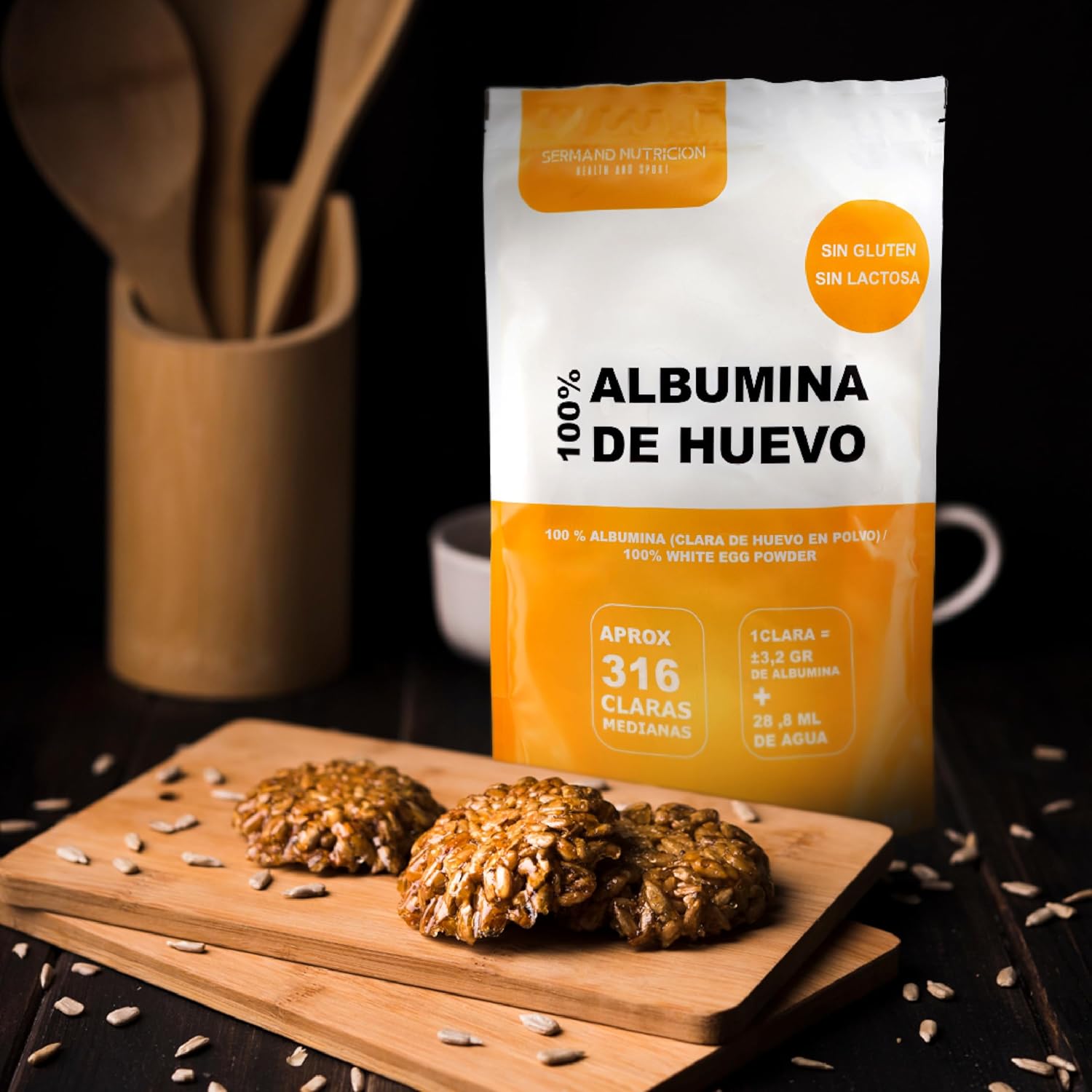 Sermand Nutrition Albumina jajeczna 100% proszek bezglutenowy, bez laktozy