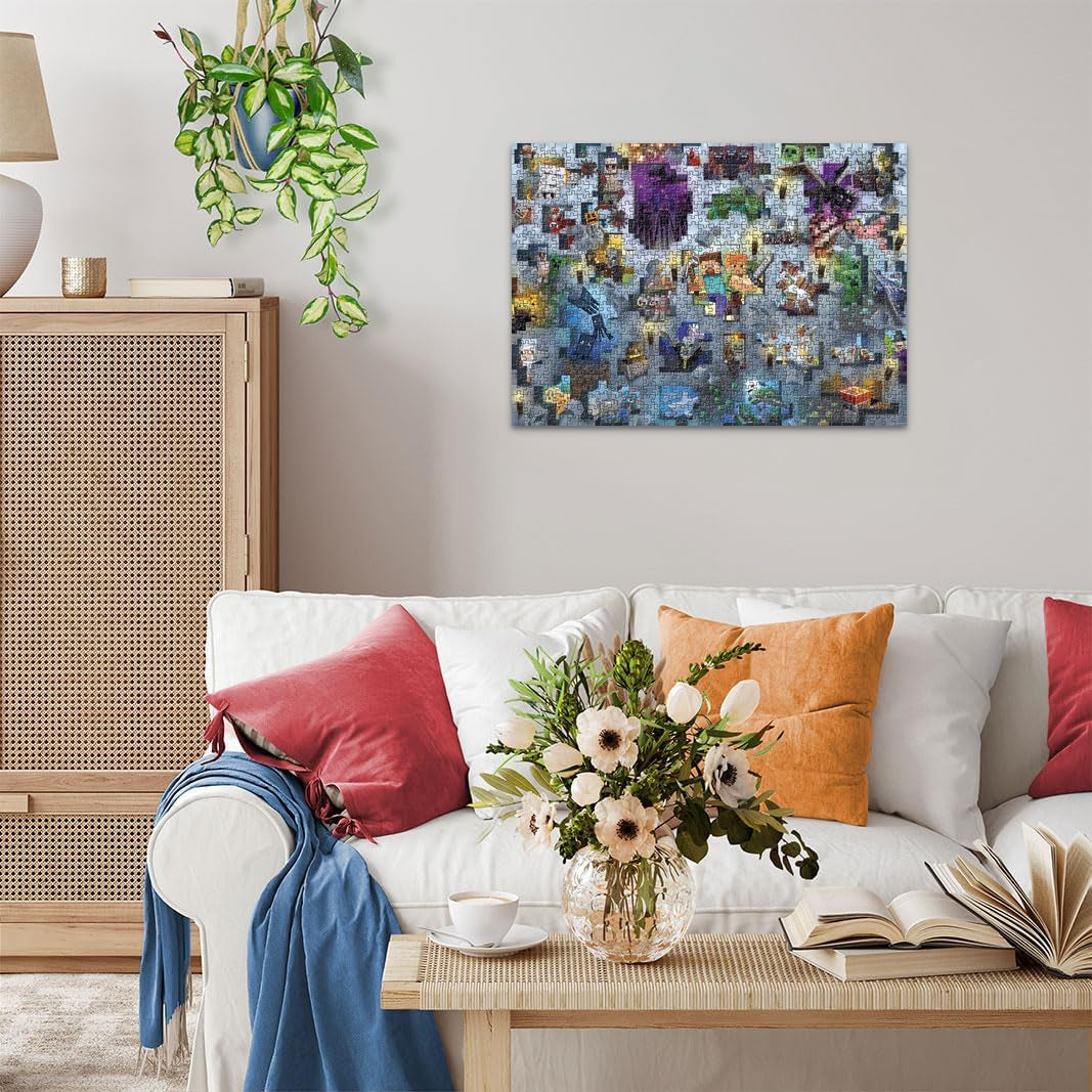 Puzzle Ravensburger 12000422 - Minecraft Mobs - 1000 elementów Puzzle Minecraft dla dorosłych i dzieci od 14 lat Puzzle Naty Shop