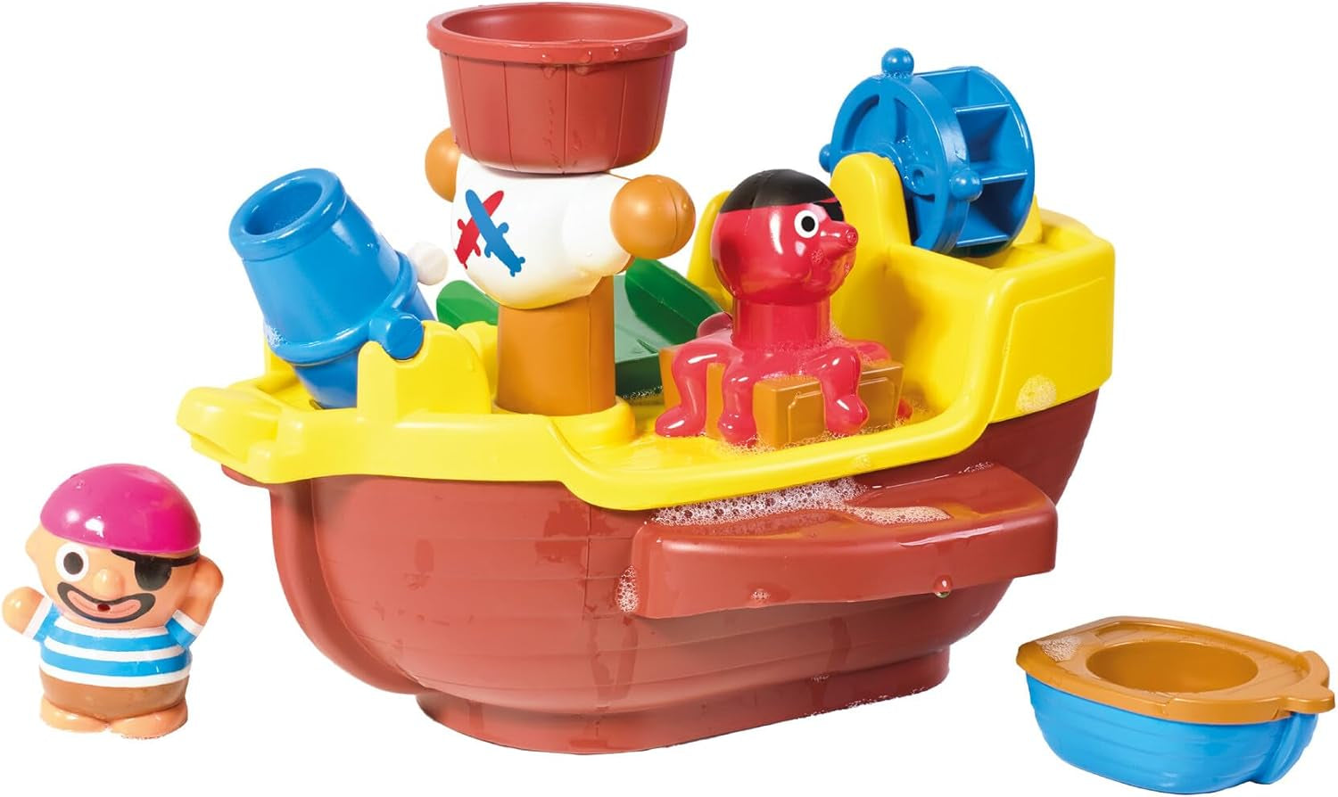 TOMY T72097 Familia de broaște țestoase, Distracție colorată pentru baie și învățare pentru cadă, piscină și bazin de înot, Jucărie pentru cadă, Jucărie de apă pentru cadă, Jucărie pentru bebeluși, Cadouri de naștere, De la 12 luni Jucarii Bebe Naty Shop Corabie pirat