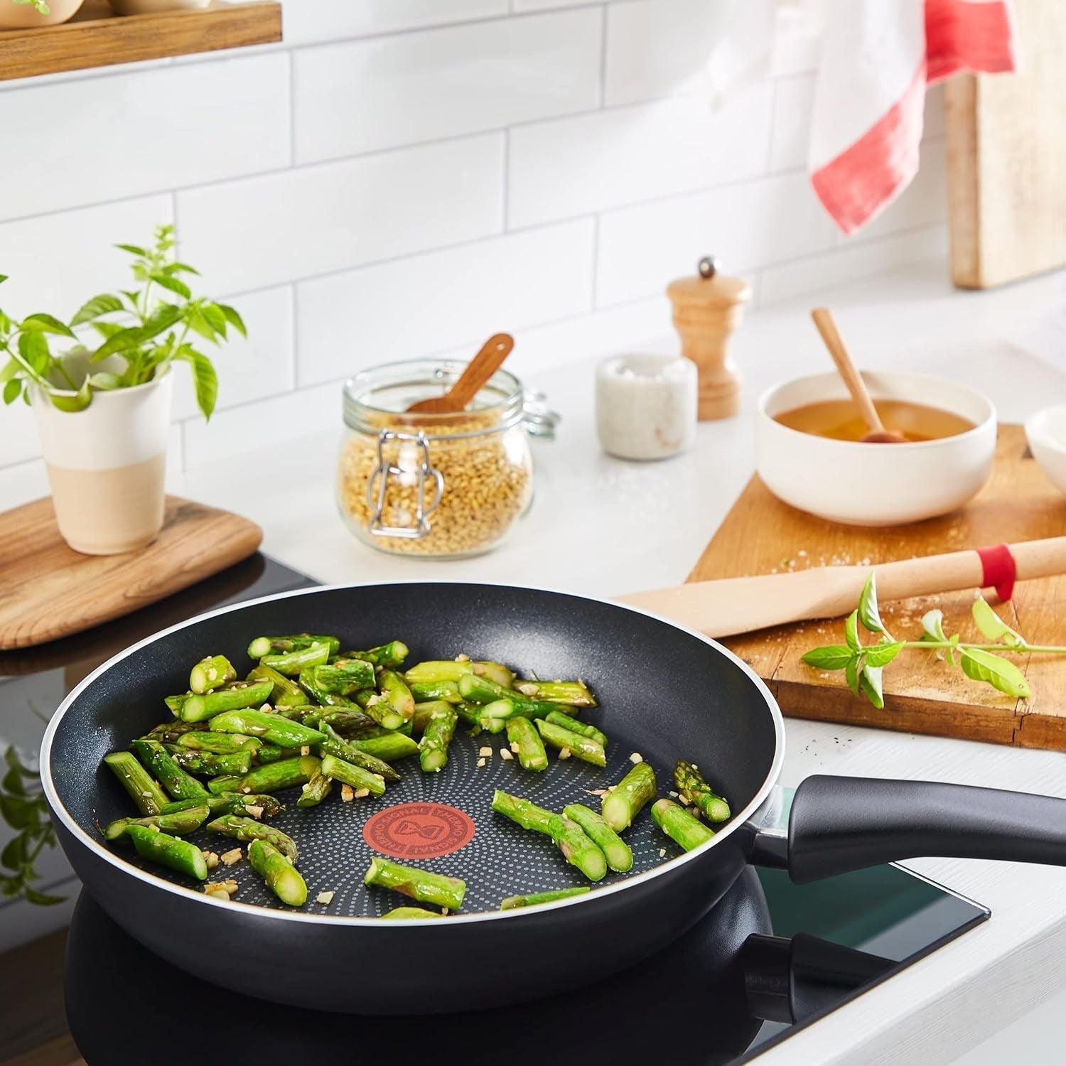Tefal C27808 Generous Cook Pan 32 cm, powłoka nieprzywierająca, dno Thermo-Fusion, wszystkie rodzaje płyt indukcyjnych Garnki i patelnie Naty Shop
