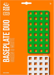 Plus-Plus 9603287 Konstruktionsspielzeug, Big Steckplatte, grün/weiß, 2 części