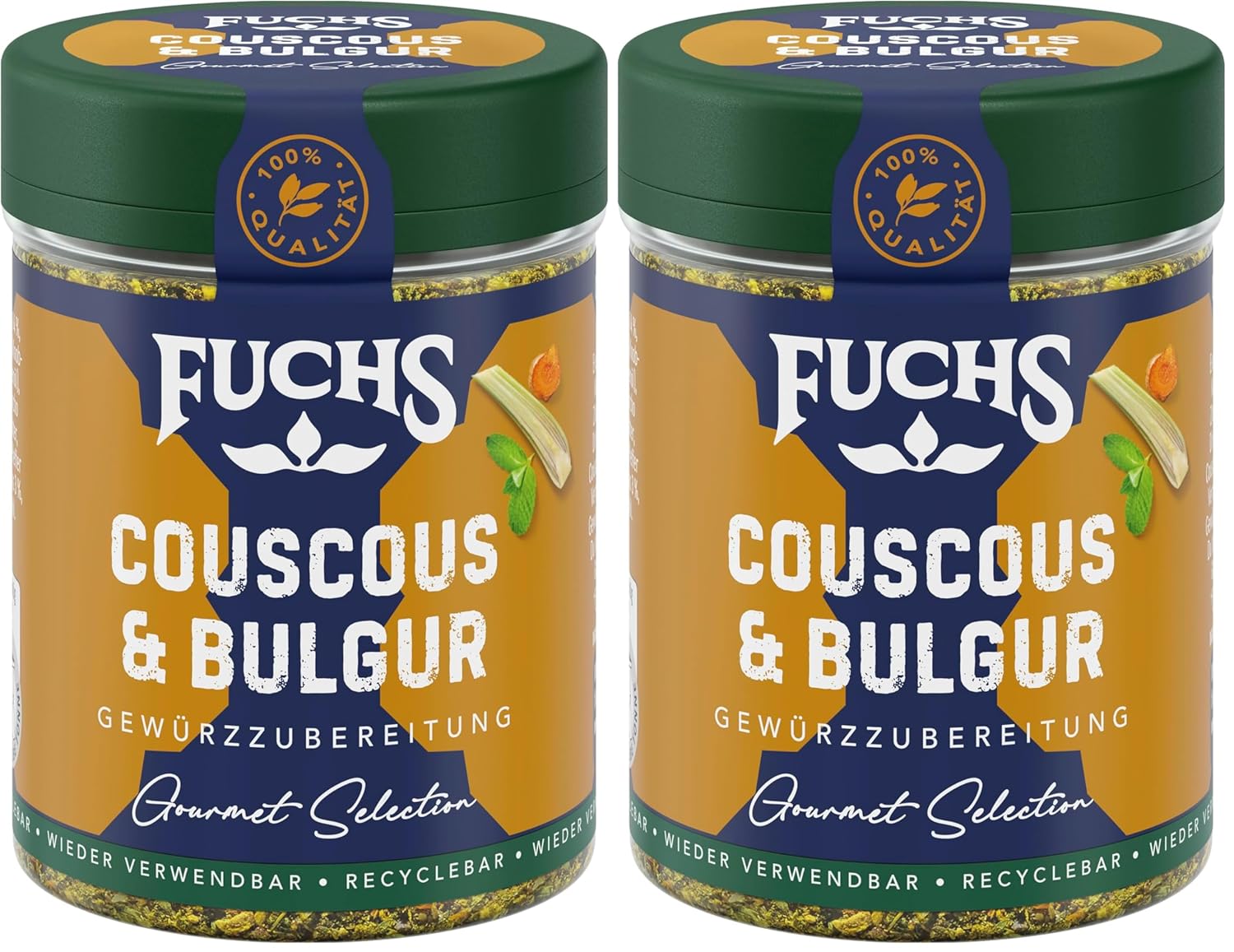 Fuchs Spices Gourmet Selection Bliski Wschód/Afryka - Mieszanka przypraw do kuskusu i bulguru Mieszanka przypraw do wielokrotnego napełniania do przyprawiania potraw bulgur Wegańskie 55g