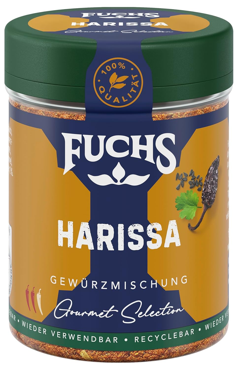 Fuchs Spices Gourmet Selection Bliski Wschód/Afryka - Mieszanka przypraw do kuskusu i bulguru Mieszanka przypraw do wielokrotnego napełniania do przyprawiania potraw bulgur Wegańskie 55g