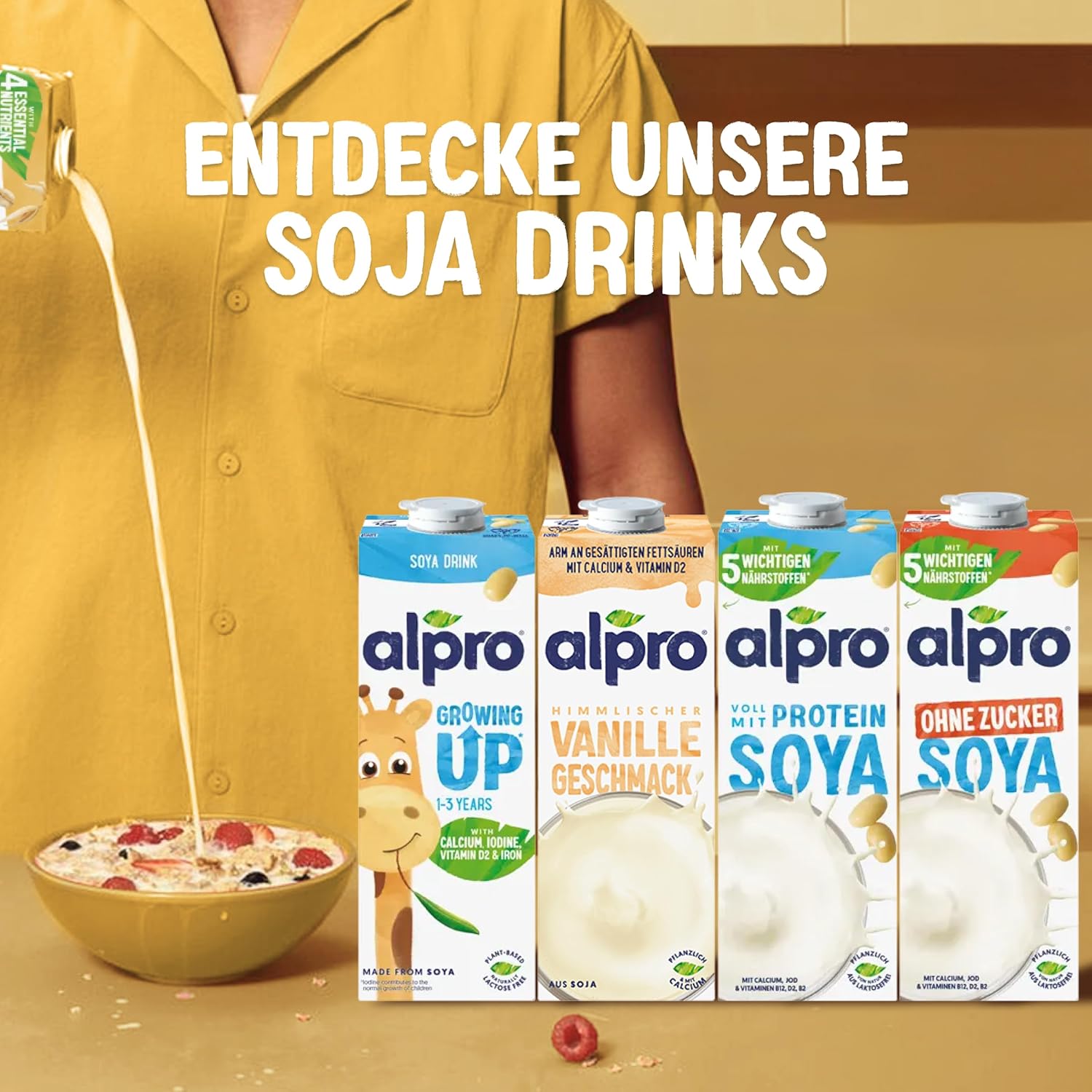 Alpro Waniliowe Mleko Sojowe 8x1L - Wegańskie I Bogate W Wapń