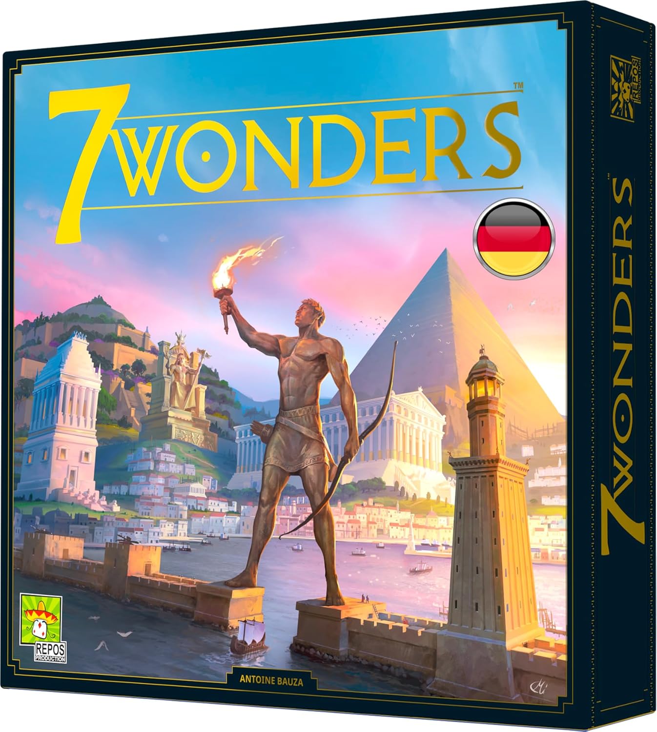 Asmodee 7 Wonders Duel, gra podstawowa, gra dla koneserów, gra strategiczna, 2 graczy, wiek 10+, 30 minut, niemiecki