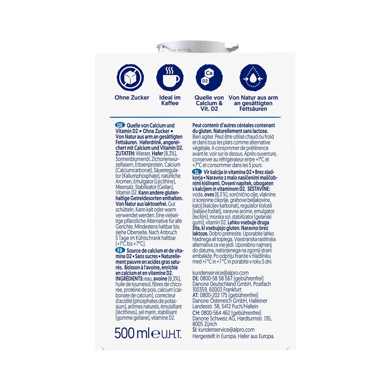 Alpro To nie jest mleko 3,5% – Wegańskie bez mleka – Wysoka zawartość wapnia