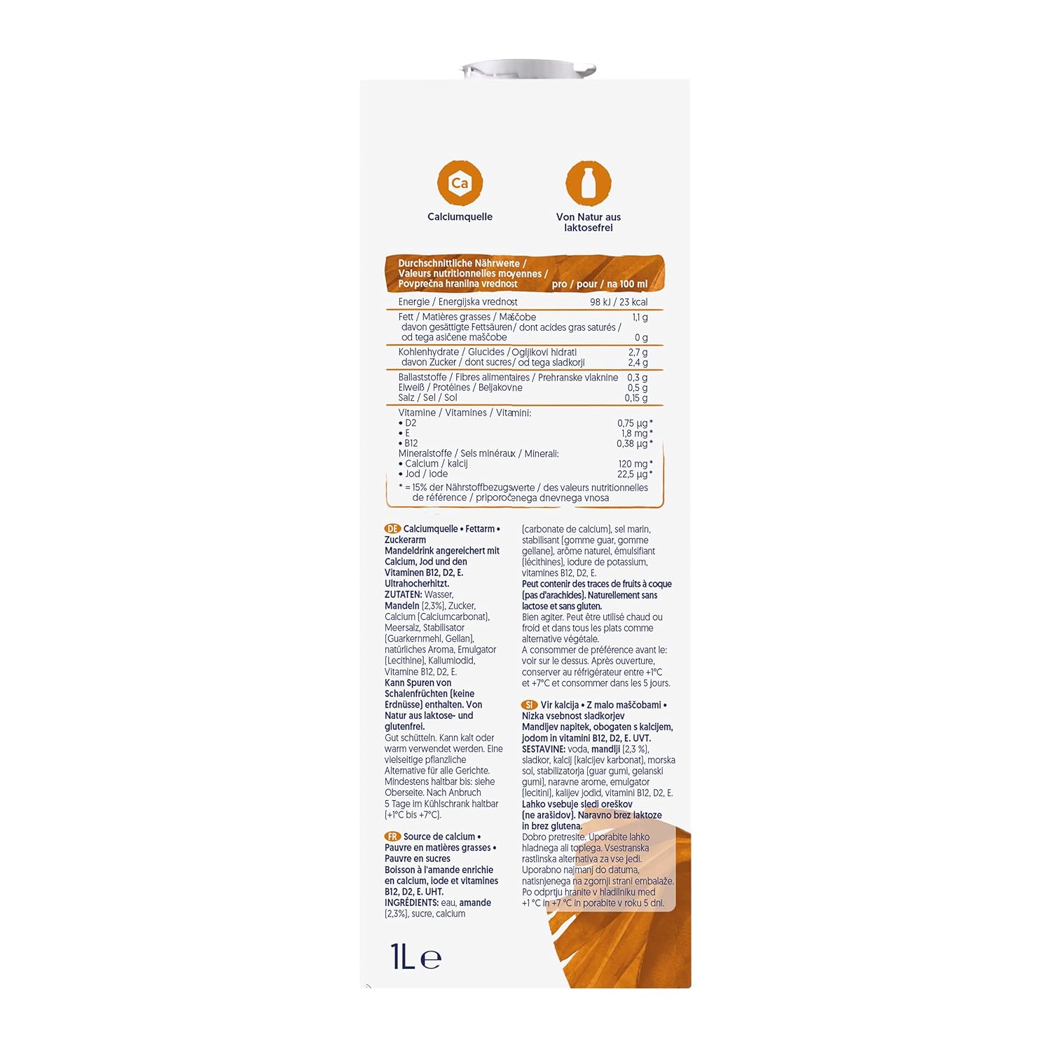 Alpro Mandeldrink bez cukru – źródło wapnia i witamin