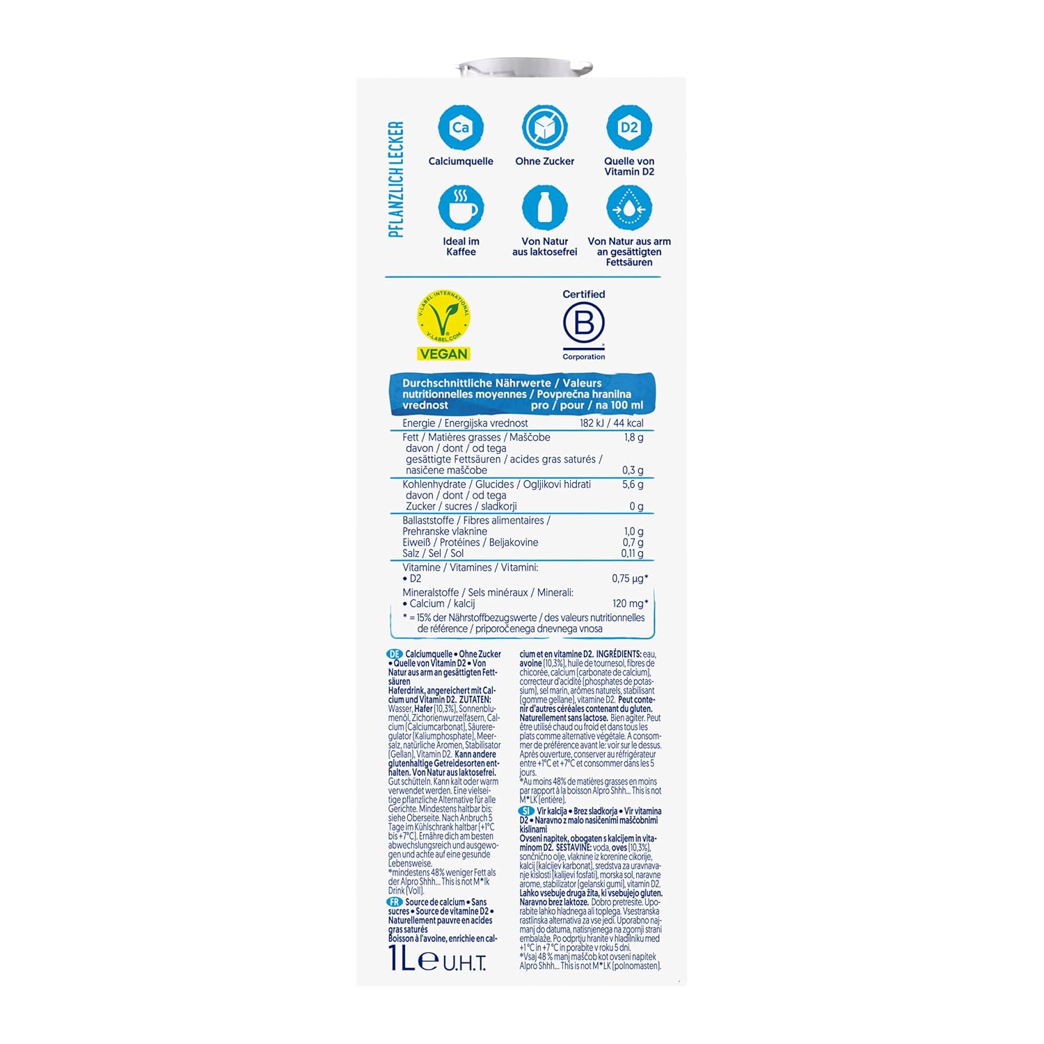 Alpro To nie jest mleko 3,5% – Wegańskie bez mleka – Wysoka zawartość wapnia