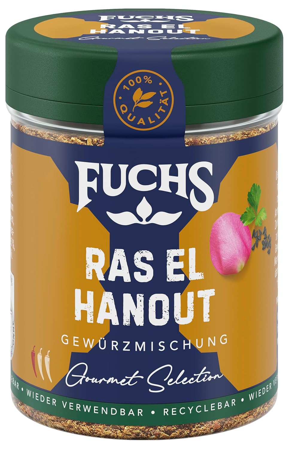 Fuchs Spices Gourmet Selection Bliski Wschód/Afryka - Mieszanka przypraw do kuskusu i bulguru Mieszanka przypraw do wielokrotnego napełniania do przyprawiania potraw bulgur Wegańskie 55g