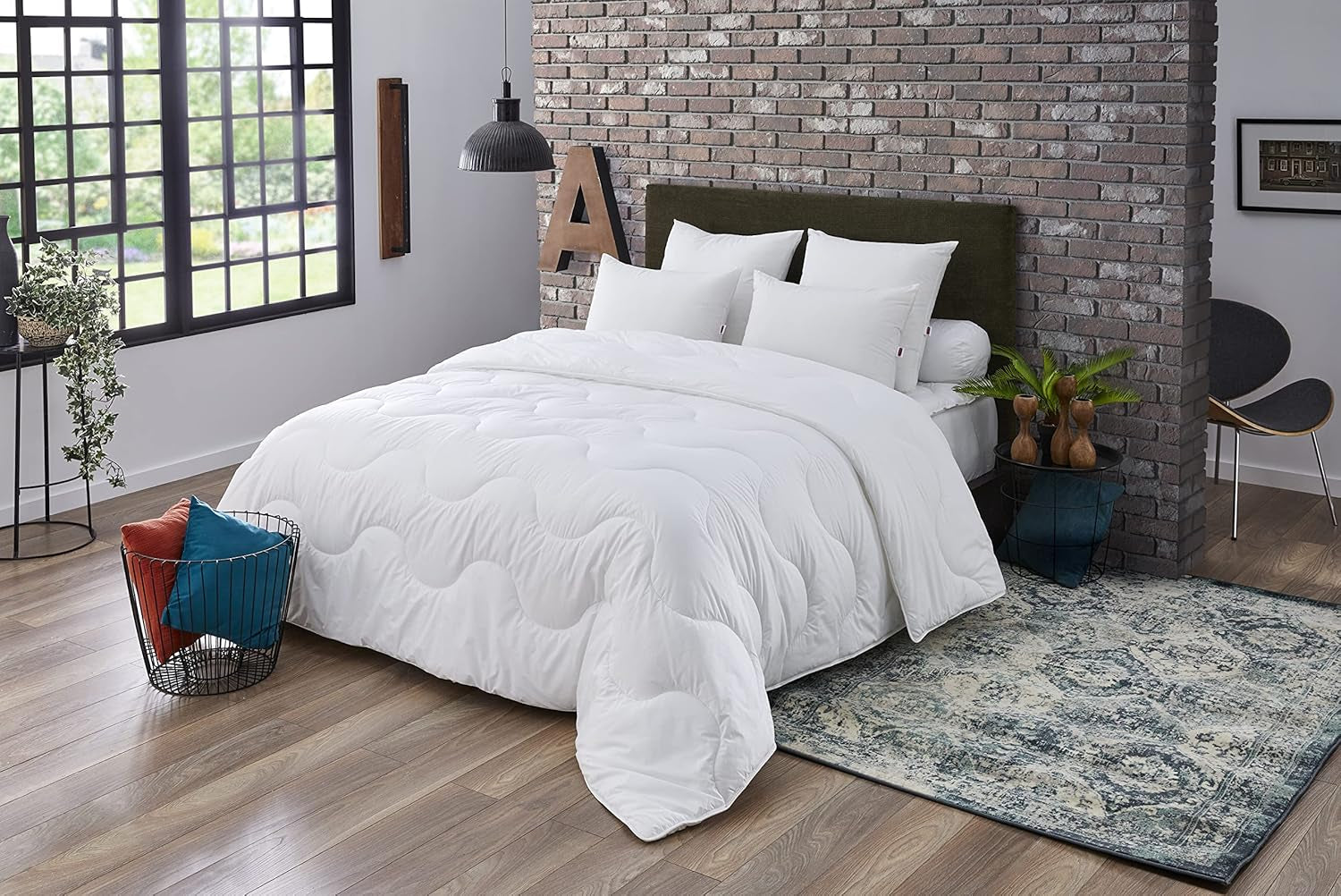 DODO Kołdra Monachium Basic, poliester, biały, 150X220 cm Kołdry i kołdry Naty Shop 150X220 Cm