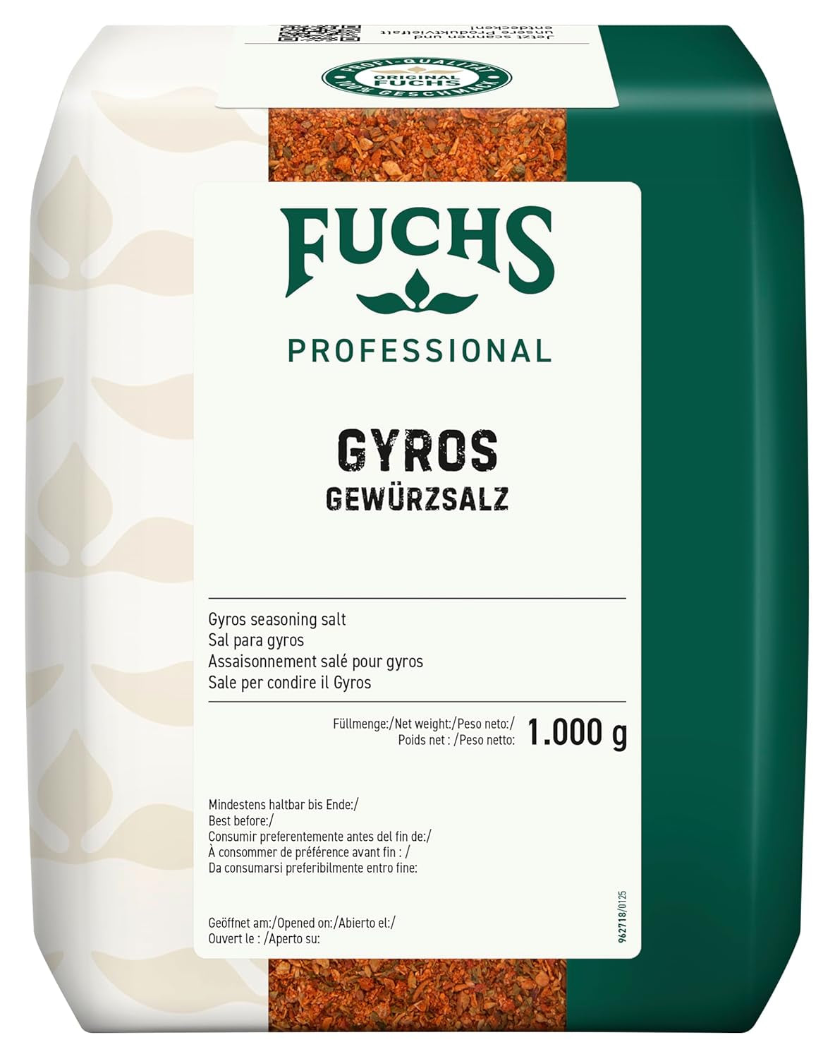 - Gyros Gewürzsalz | Gewürz für griechische Fleisch-Gerichte | Profi-Qualität für Großverbraucher | Worek 1 kg nadający się do recyklingu