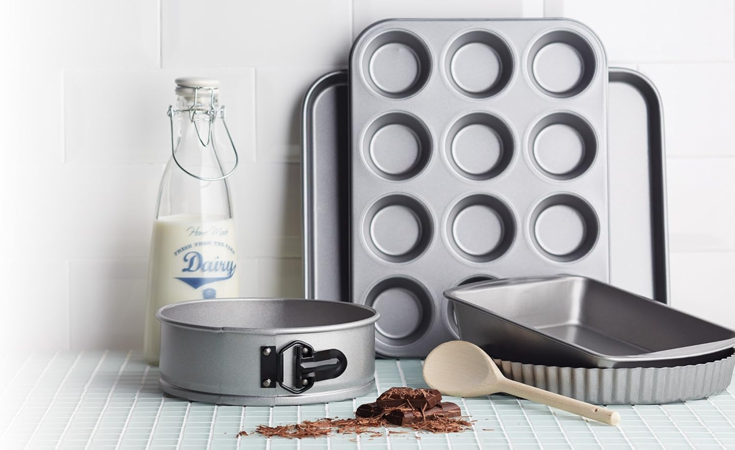 Kitchen Craft Blacha do pieczenia muffinów, pokrywa nieprzywierająca, mieści 12 babeczek, 35 cm x 27 cm Naty Shop Formy i tace do pieczenia