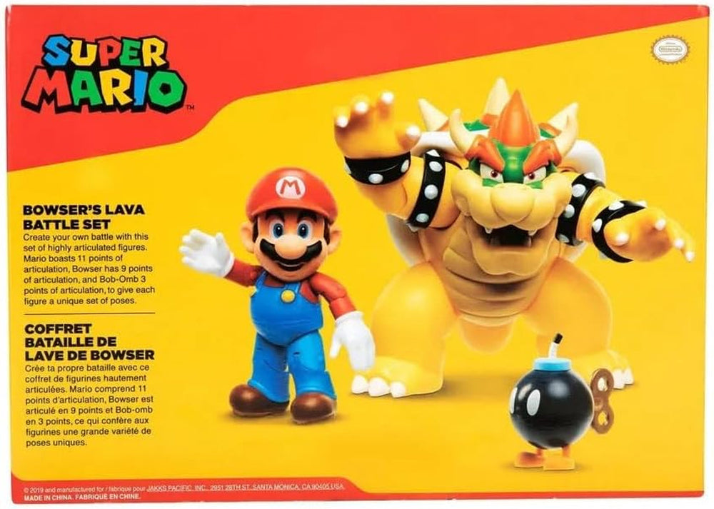 Nintendo Super Mario Bowser 18 cm vs. Zestaw figurek Mario (fala 1) Figurki Naty Shop