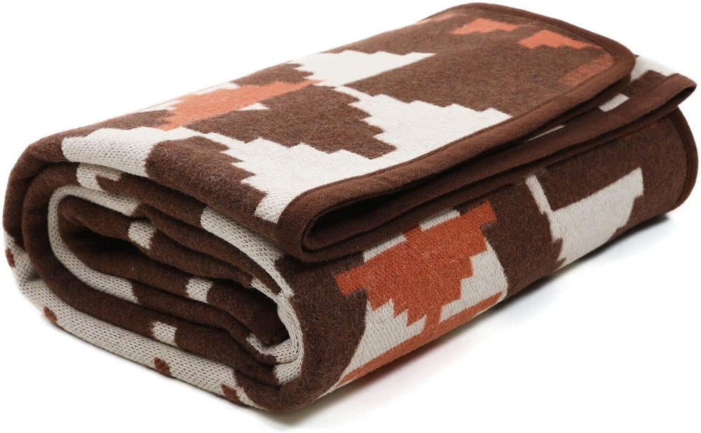 ACUSHLA 200,7X160 cm, 1,7 kg, koc, wełniany koc, ciepły koc podróżny, koc z dzianiny, dekoracyjne koce na sofę, krzesło, kanapę, łóżko, salon, kemping, odpowiednie na każdą porę roku Ww203 Łóżka i narzuty Beuche den ACUSHLA-Store Indian Brown 150 X 200 Cm