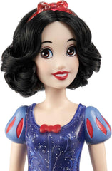 Mattel Disney Princess Zabawka Królewna Śnieżka Ruchoma lalka ze świecącymi ubraniami i akcesoriami Prezent dla dzieci inspirowany filmami Disneya HLW08 Naty Shop Dolls