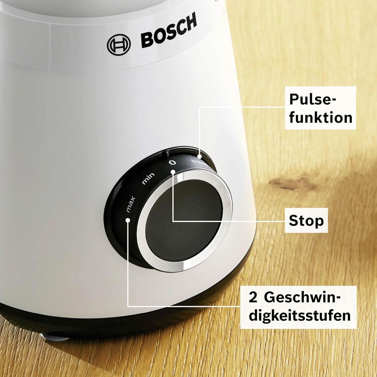 Mikser stojący Vitapower Series 4 MMB6141W, Hochwertige Edelstahl-Klingen, 1,5 l Tritan-Mixbehälter, Spülmaschinengeeignete Teile, 30 000 U/Min, 1200 W, Weiß Mother and Child Naty Shop