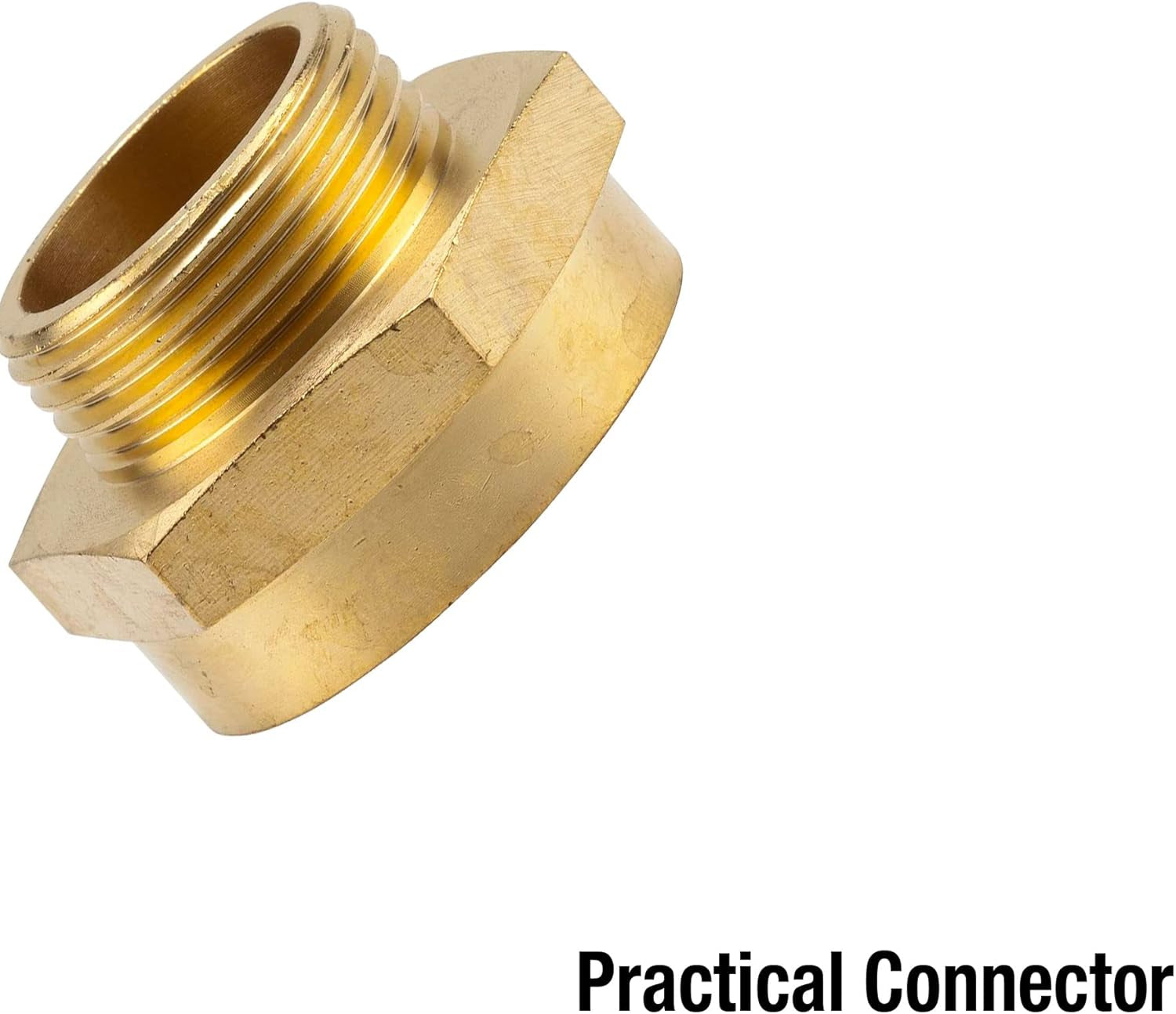 Niplu filetat reducător din alamă Gardena: Conector din alamă pentru reducție filetată, de exemplu, pentru pompe, filet exterior de 33,3 mm (G 1 inch) / filet interior de 42 mm (G 1 1/4 inch) (7266-20)