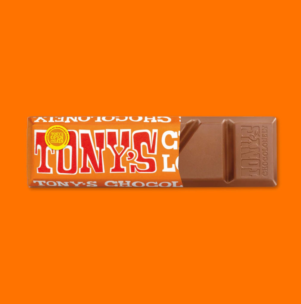 Tony's Chocolonely, mleczna czekolada z karmelem i solą morską 47g