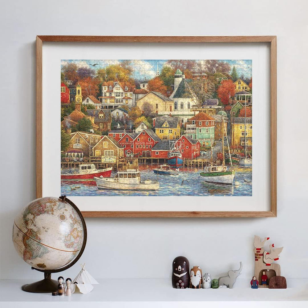 Clementoni - 31685 Collection Puzzle - Good Times Harbor - Puzzle 1500 piese de la 14 ani, puzzle pentru adulti cu obiecte ascunse, joc de indemanare pentru intreaga familie, mediu Puzzle Naty Shop