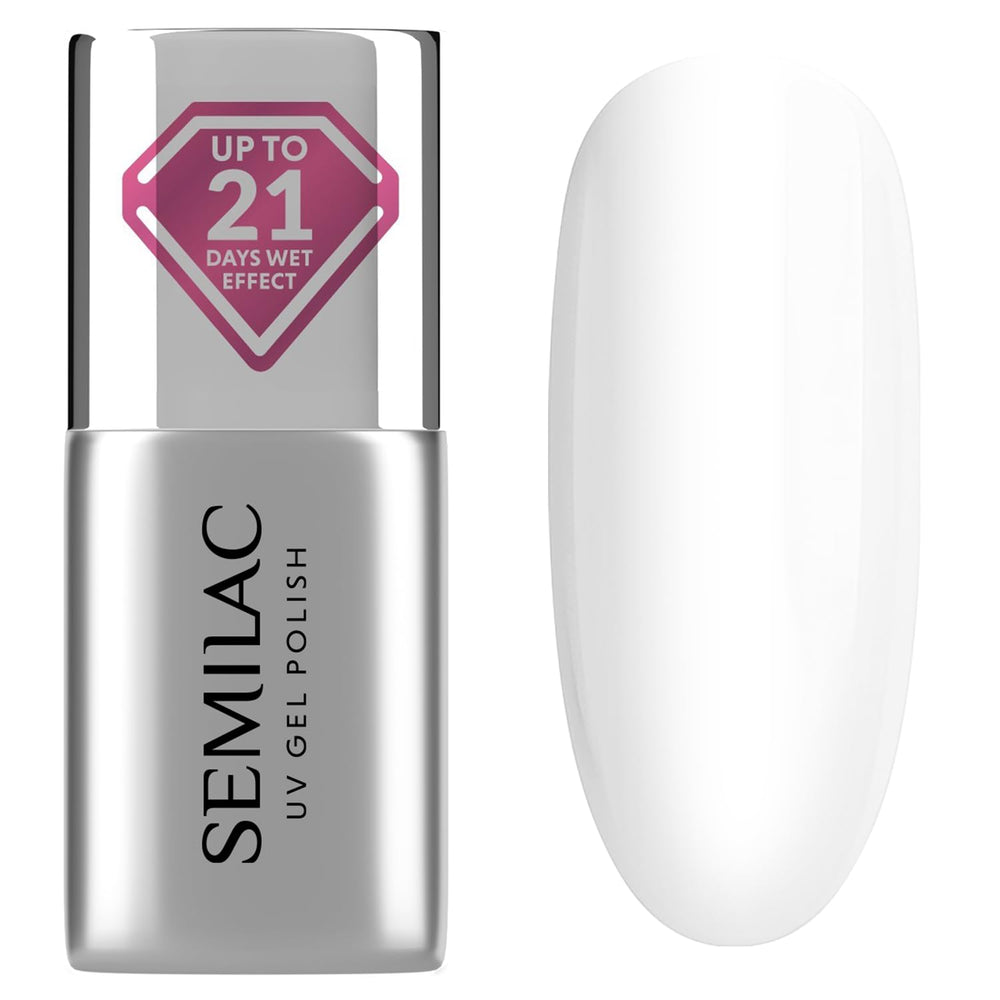 Semilac Top Coat Lakier Do Paznokci 7ml, Innowacyjny, UV/LED, Lakier Hybrydowy, Błyszczące Wykończenie, Chroni, Transparentny
