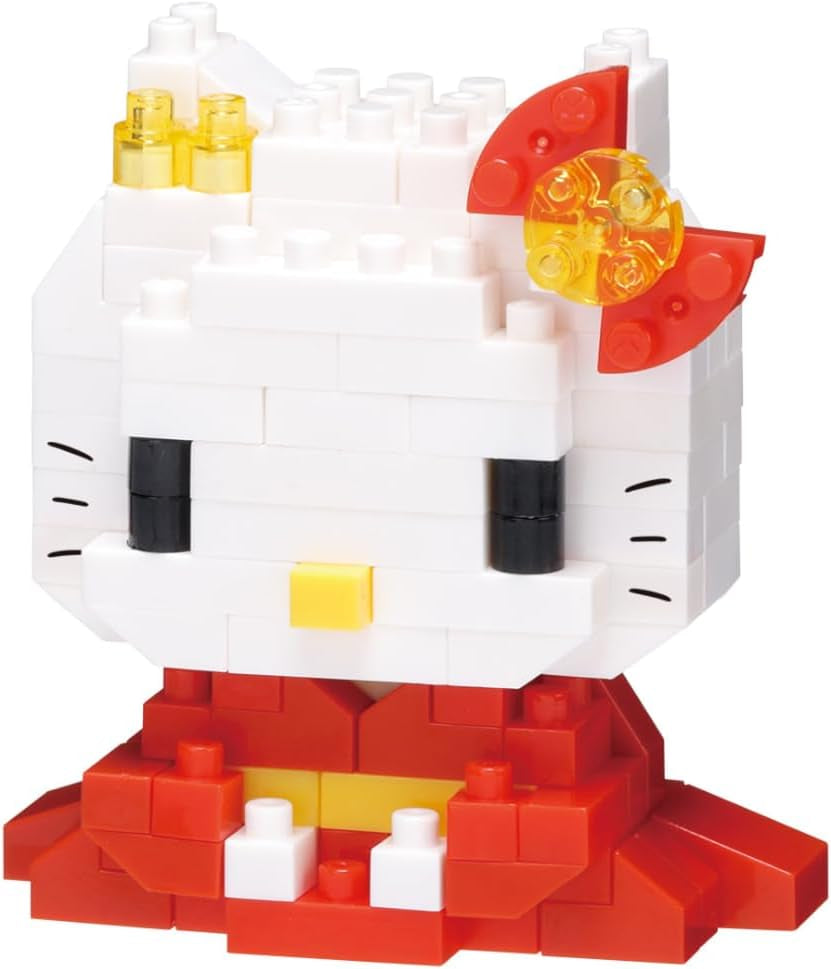 BANDAI - Nanoblock - Hello Kitty - Kuromi - Mini-Bausteinfigurka, Pixelart - 160 Teile - NBH179