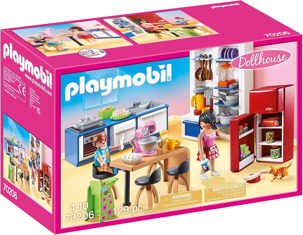PLAYMOBIL domek dla lalek 70209 Pokój młodzieżowy z figurką dziewczynki i akcesoriami, od 4 lat Domki dla lalek Naty Shop Kitchen
