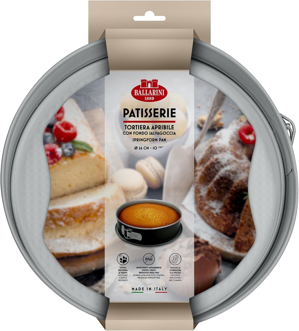 Ballarini, Blacha do pieczenia, różne modele Formy i blachy do pieczenia Naty Shop Szara Wiosenna forma do ciasta z niekapiącym dnem 26 cm